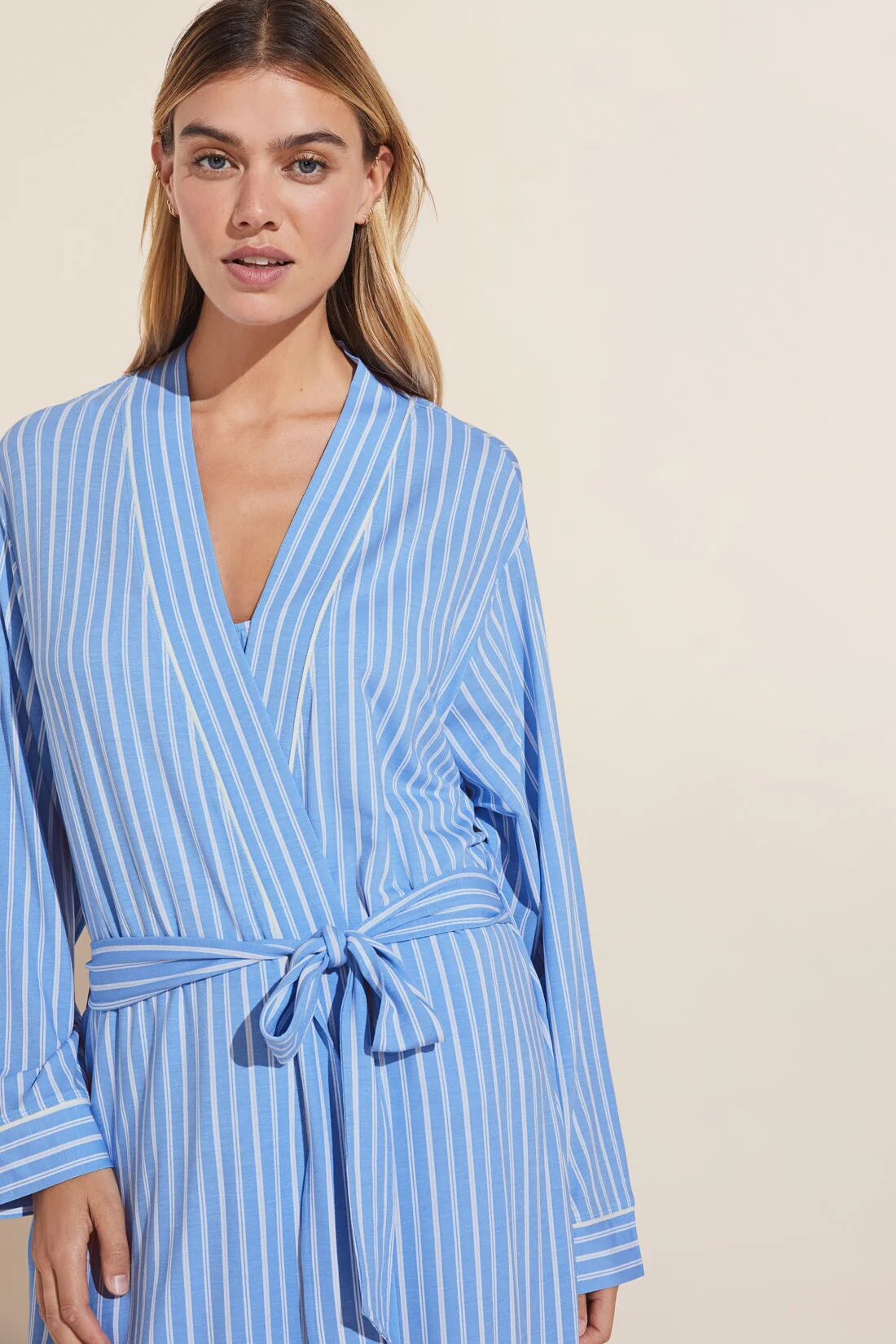 GISELE PRINTED TENCEL MODAL LONG ROBE