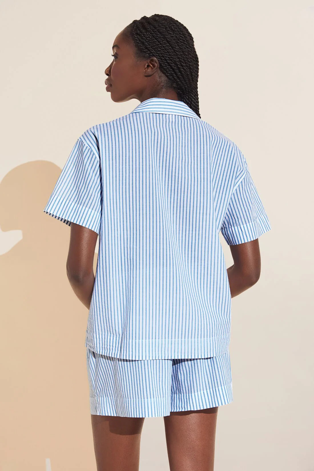 ORGANIC SANDWASHED COTTON PRINTED SHORT PJ SET