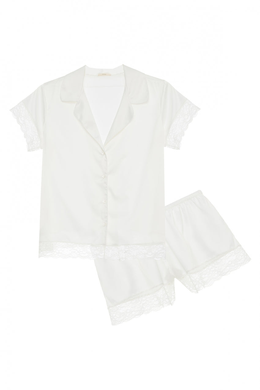 ONE & ONLY SATIN SHORT PJ SET