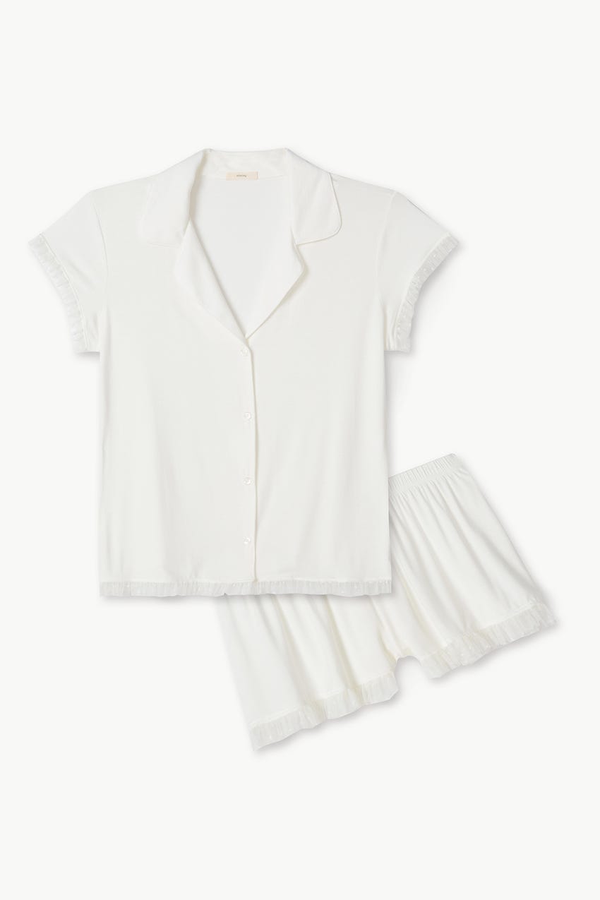 IONA PJ'S SHORT RUFFLE PJ SET