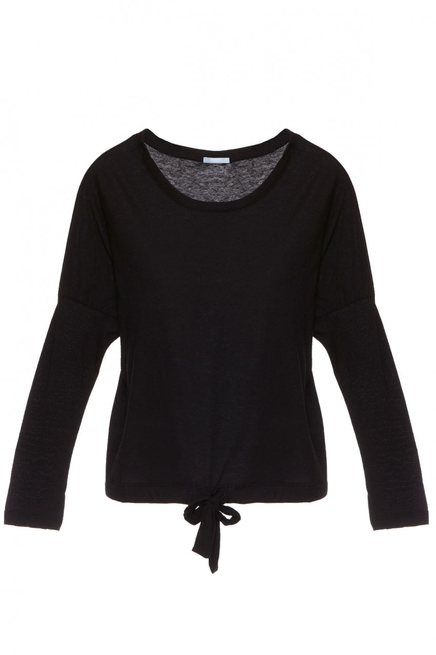 HEATHER COTTON BLEND SLOUCHY TOP