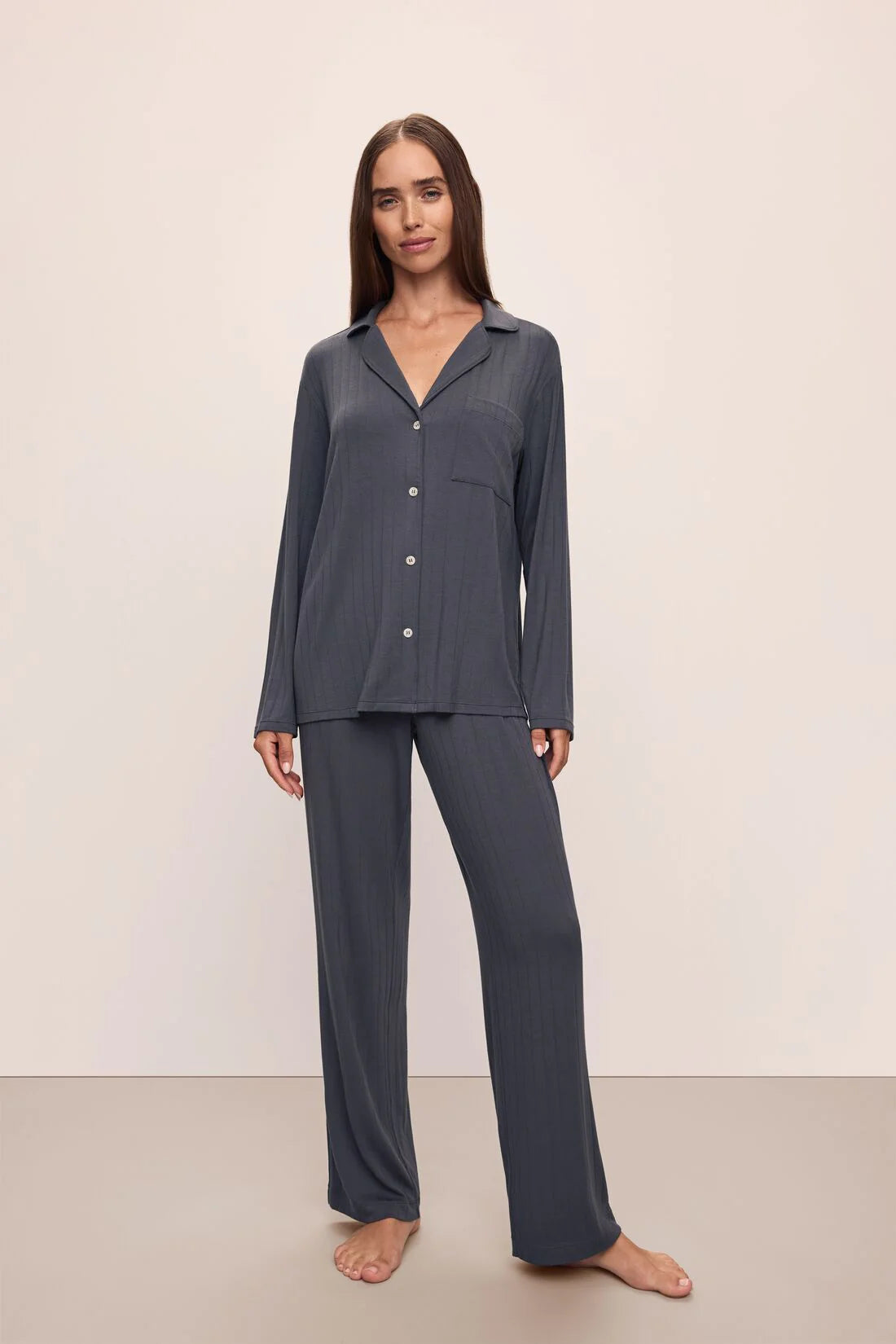 GISELE TENCEL MODAL RIB LONG PJ SET