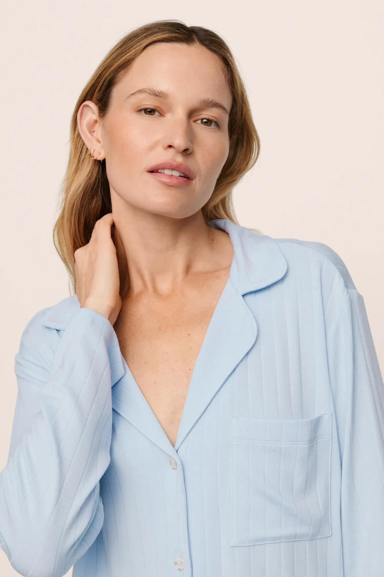 GISELE TENCEL MODAL RIB LONG PJ SET