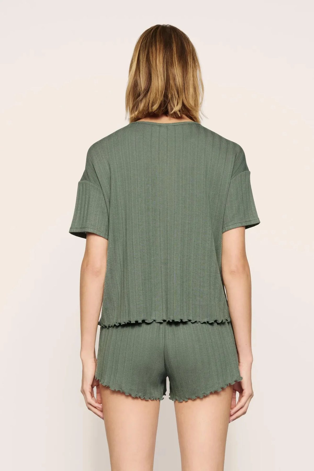 POINTELLE SHORT PJ SET