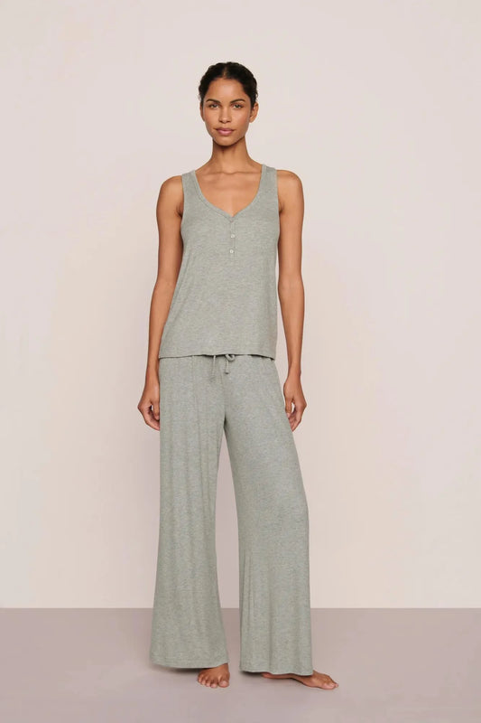 DREAM RIB V NECK TANK WIDE LEG PANT