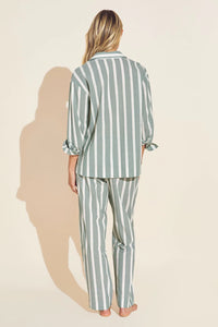 ORGANIC SANDWASHED COTTON PRINTED LONG PJ SET