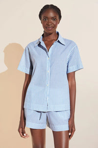 ORGANIC SANDWASHED COTTON PRINTED SHORT PJ SET